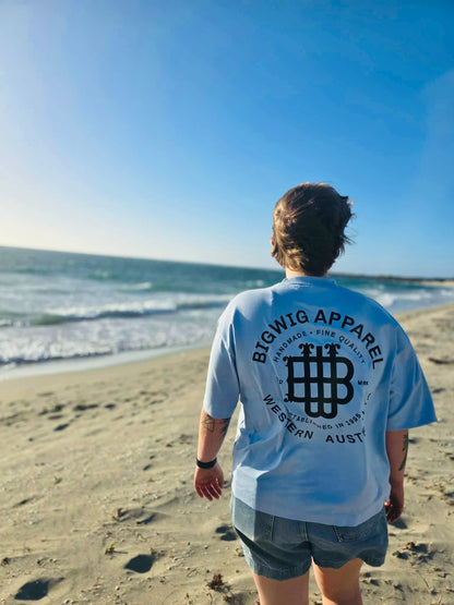 Classic Baby Blue Cropped Tee