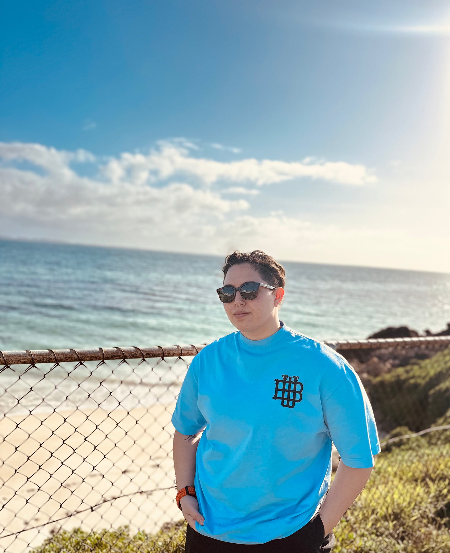Classic Baby Blue Cropped Tee
