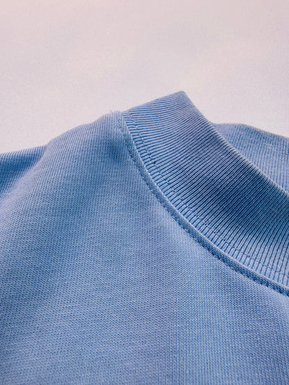 Classic Baby Blue Cropped Tee